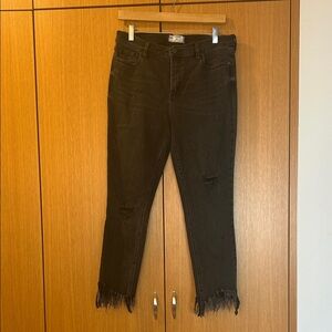 Free People Black Distressed Women's Jeans